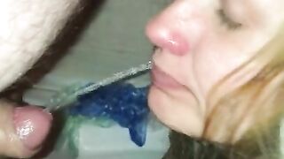 I piss in her mouth for the first time! She came from it!