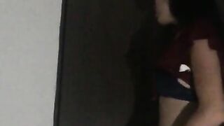 My cousin's bitch sends me a video dancing and showing her vagina