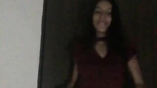 My cousin's bitch sends me a video dancing and showing her vagina