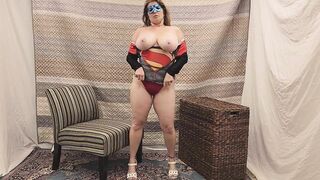 COSPLAY SUPERGIRL – Huge Titted MILF Mistress Thursday Has Orgasm