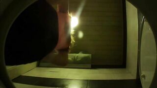 Teen peeing while camera inside the toilet