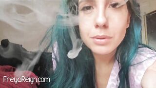 Preview: Slumber party Crasher Gets Used as Ash Tray: Smoking,  Femdom, Human Ashtray