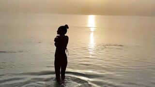 Monika Fox Esthetic Posing In The Sea