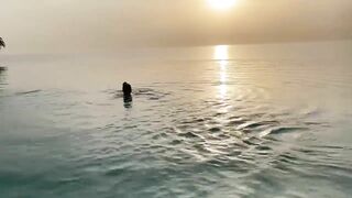 Monika Fox Esthetic Posing In The Sea