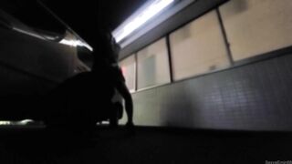 車通りの多い国道の真横でエッチしちゃいました♡興奮でびちょびちょ