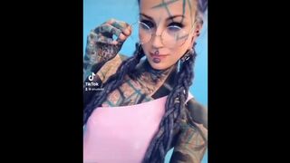 Anuskatzz WINK for you. More on Tiktok - name: Anuskatzz // SFW tattoo girl ink dreadlocks erotic