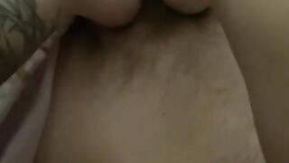 Amateur couple and beautiful redhead girl masturbation footjob