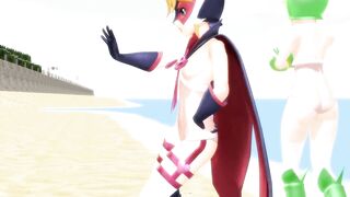 【MMD】Even at the northernmost tip-summer can be hot (Toyoura West)【R-18】