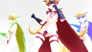 【MMD】Even at the northernmost tip-summer can be hot (Toyoura West)【R-18】