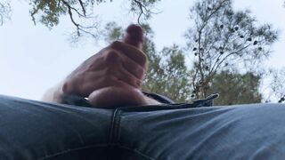 A dick got up in the forest, I had to jerk off so as not to tear my pants