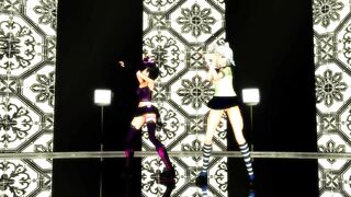 【MMD】Kaat & Luna - Galaxis!【R-18】