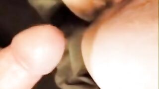 Husband fucks wife with big dildo