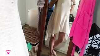 nippleringlover changing clothes huge pierced nipples and pierced pussy - no panties & no bra