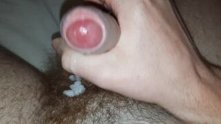 Quickie: My Horny Cock Covered In Precum / Ejeculating / UNCUT DICK / Big Cumshot