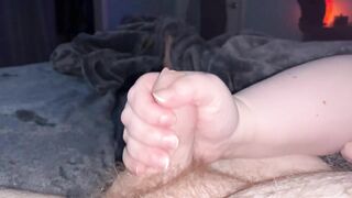 Wife’s Amazing Slow Handjob Before Bed