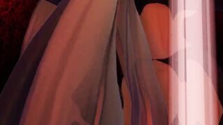 【SEX-MMD】Haku-Succubus - Pole_dance + SEX【R-18】