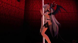 【SEX-MMD】Haku-Succubus - Pole_dance + SEX【R-18】