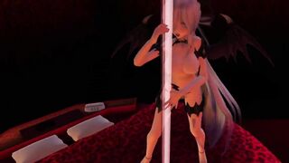 【SEX-MMD】Haku-Succubus - Pole_dance + SEX【R-18】