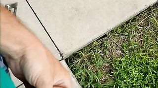 Public masturbating and cumming