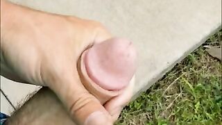 Public masturbating and cumming