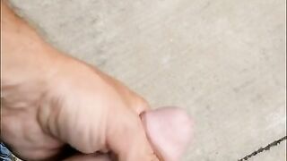 Public masturbating and cumming