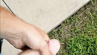 Public masturbating and cumming