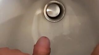 Pissing on my hand with my small dick