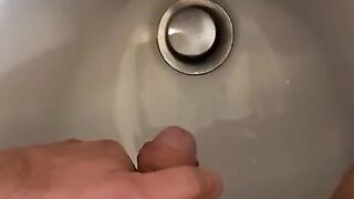 Pissing on my hand with my small dick