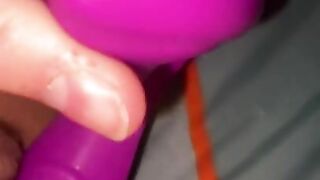 COMING HARD with my toy!! Loud intense orgasm made me shake