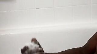 Big black soapy dick