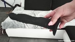 Alone at Home – Masturbation With A Big Black Dildo