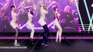 [MMD] GirlsDay - Something Nude Kpop Dance Ahri Akali Kaisa Evelynn League of Legends KDA