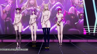 [MMD] GirlsDay - Something Nude Kpop Dance Ahri Akali Kaisa Evelynn League of Legends KDA