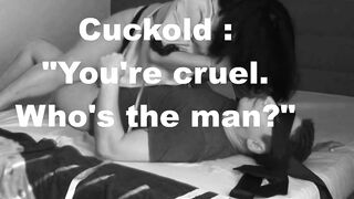 Cruel fuck on submissive cuckold