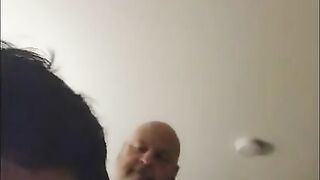 Hot Latin riding daddys cock, short and sweet