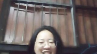 Asian girl at home alone and bored masturbates 9