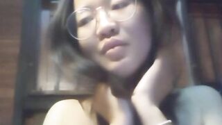 Asian girl at home alone and bored masturbates 7