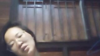 Asian girl at home alone and bored masturbates 7