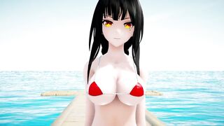 【MMD R-18 SEX DANCE】KANGXI Kiss me Hard Sex On The Beach Hot Pussy Fucked [CREDIT BY] Shark100