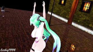 HENTAI THICC MIKU NUDE DANCE BASS KNIGHT MMD EMERALD HAIR COLOR EDIT SMIXIX ❤️