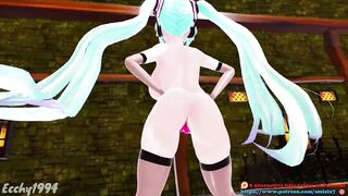 HENTAI THICC MIKU NUDE DANCE BASS KNIGHT MMD EMERALD HAIR COLOR EDIT SMIXIX ❤️