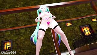 HENTAI THICC MIKU NUDE DANCE BASS KNIGHT MMD EMERALD HAIR COLOR EDIT SMIXIX ❤️