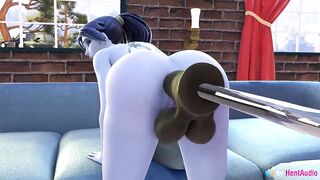 Widowmaker Gets Her Ass Wrecked by Horse Dildo (Overwatch) 3d animation with sound