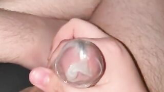 Jerk Pierced Dick and Cum in a Condom