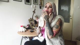 Smoking compilatipn 1 - Tattooed blonde MILF smokes