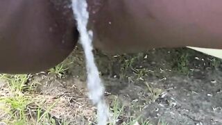 Ebony masturbate and squirt come and she the best ebony having pleasure outdoors French African squirting in the woods