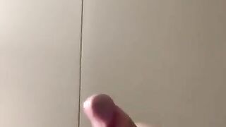 Solo stroking rock hard cock with cumshot ending #needsomehelp