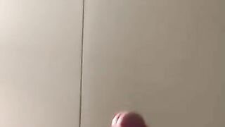Solo stroking rock hard cock with cumshot ending #needsomehelp