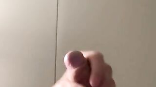 Solo stroking rock hard cock with cumshot ending #needsomehelp