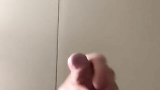 Solo stroking rock hard cock with cumshot ending #needsomehelp